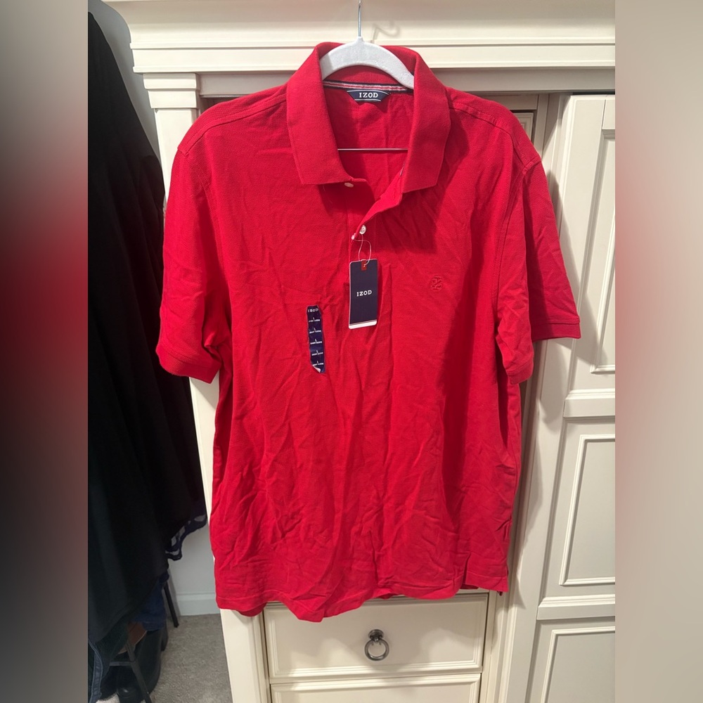 Izod Men's Red Classic Polo